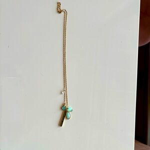 Monochromatic Multi charm necklace in Mint from Anthropologie / TAI jewelry